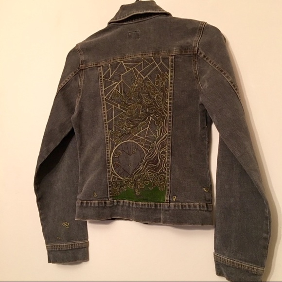 RARE HAND-PAINTED DENIM JACKET by: norm4eva - Picture 4 of 5